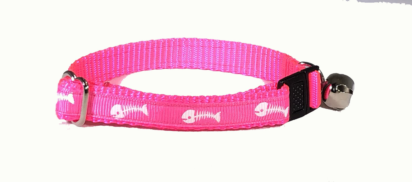Bone Fish Pink Wholesale Cat Collar