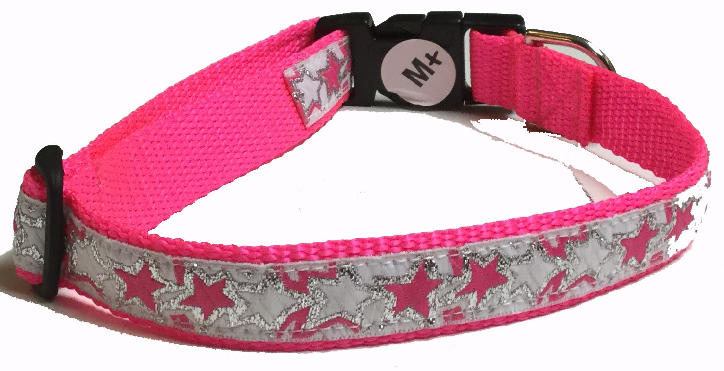 Stars Pink Wholesale Dog Collar