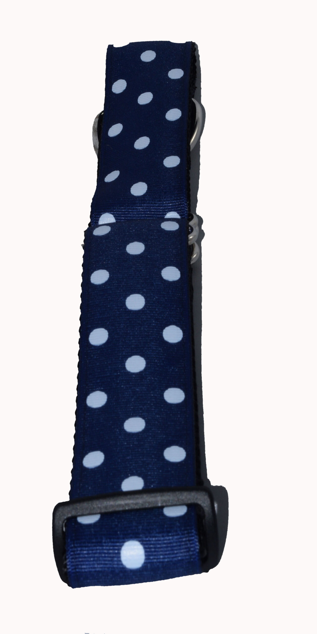 Wide Martingale Dots White Dark Blue Wholesale Dog and Cat Collars