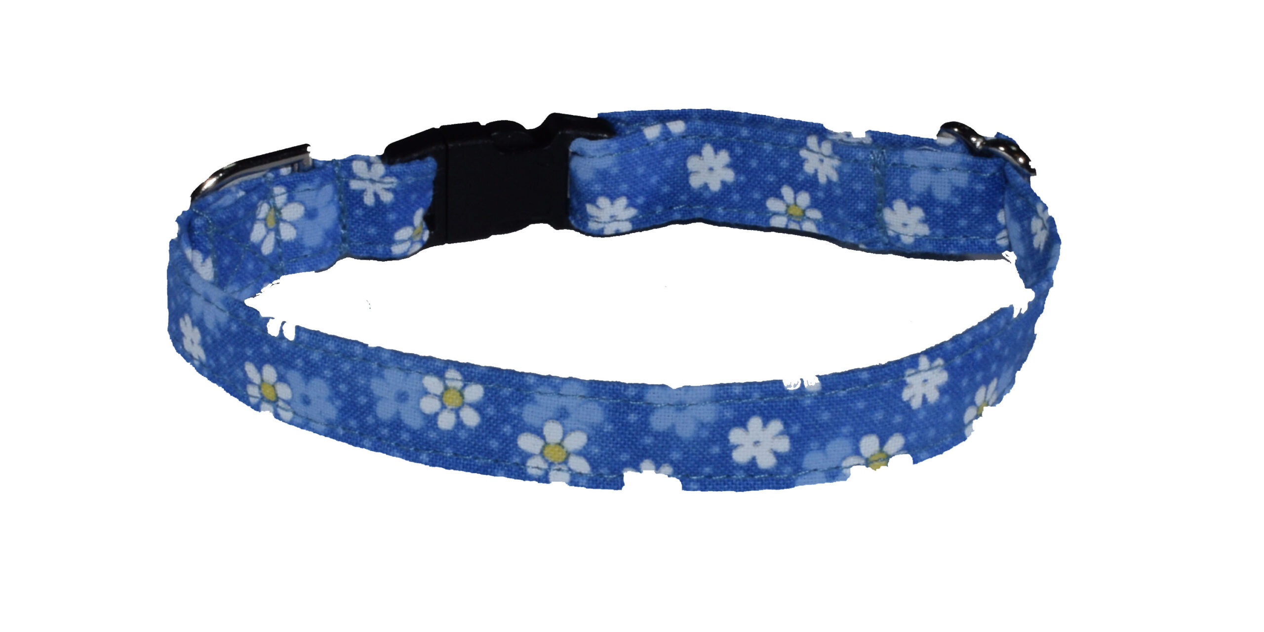 Flowers White Blue Wholesale Dog and Cat Collars