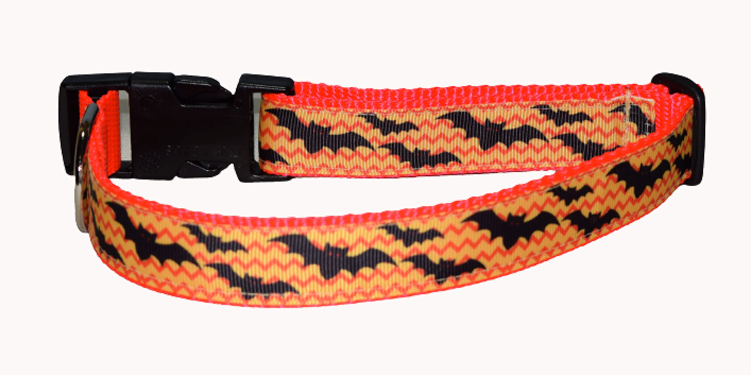Bats Orange Wholesale Dog Collar