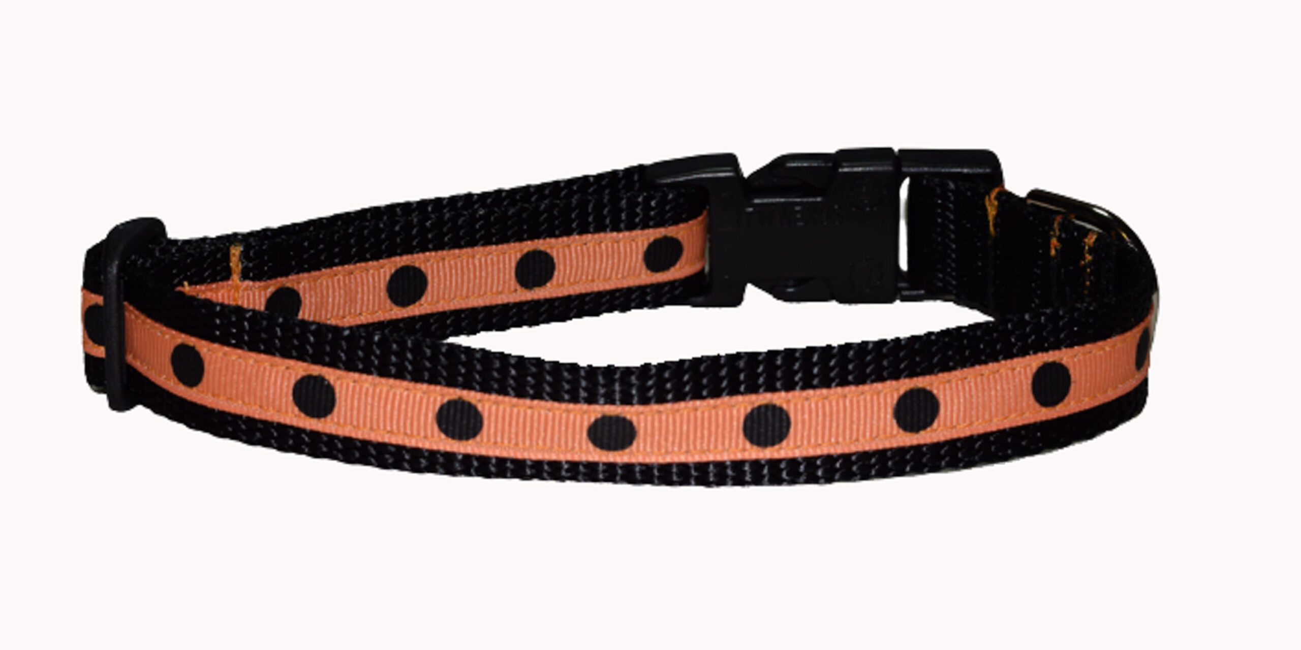 Dots Black Orange Wholesale Dog Collar