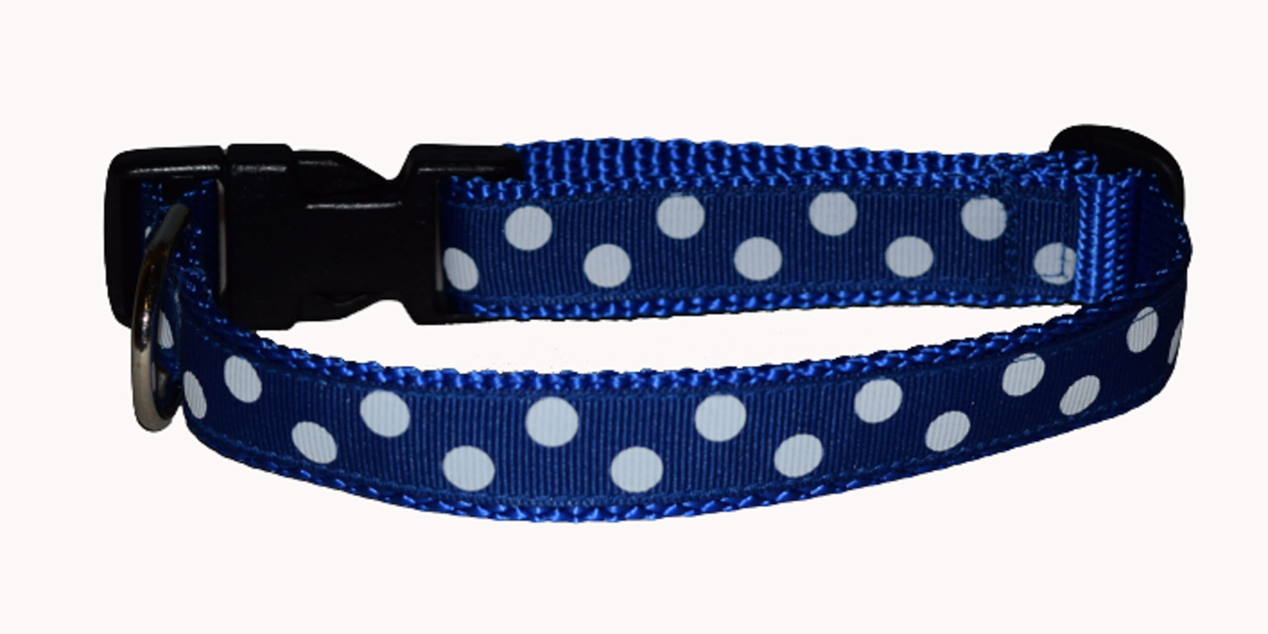 Dots White Blue Wholesale Dog Collar