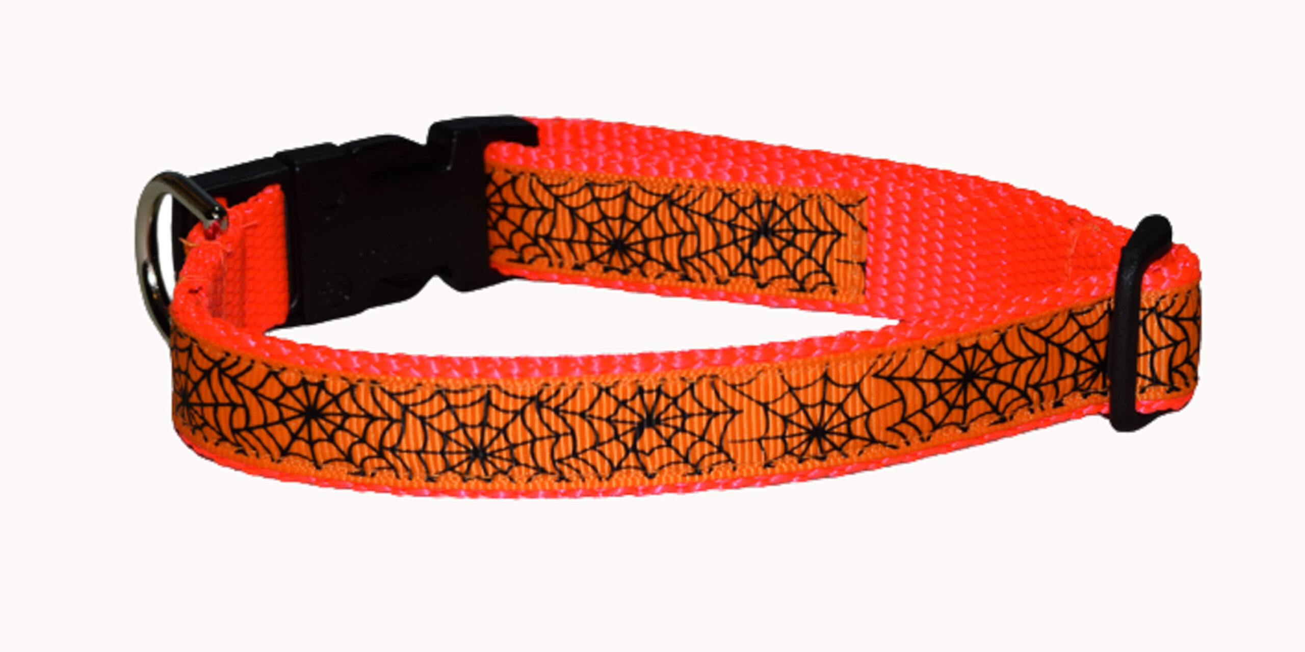 Spiderweb Orange Wholesale Dog Collar