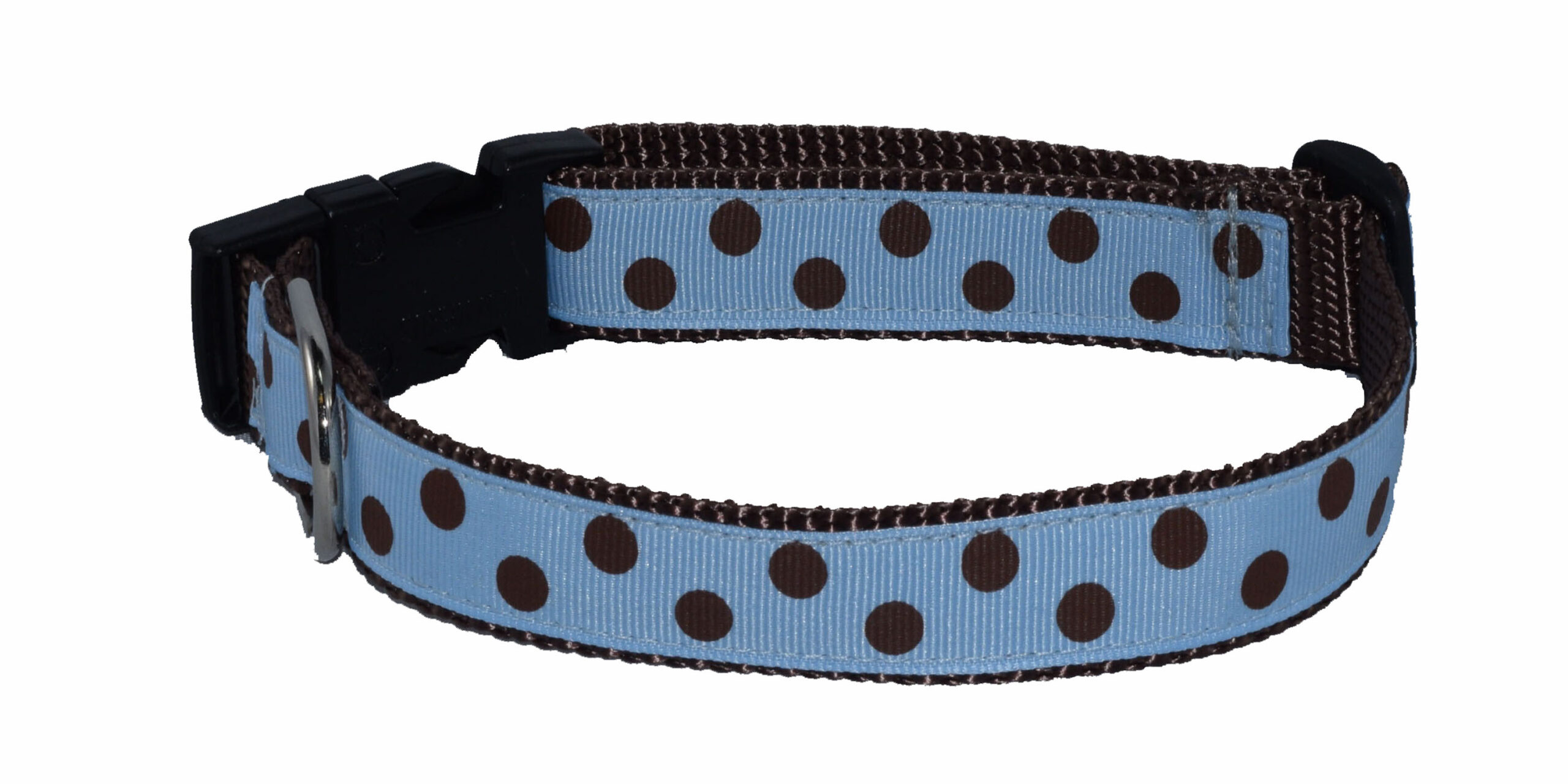 Dots Brown Blue Wholesale Dog Collar