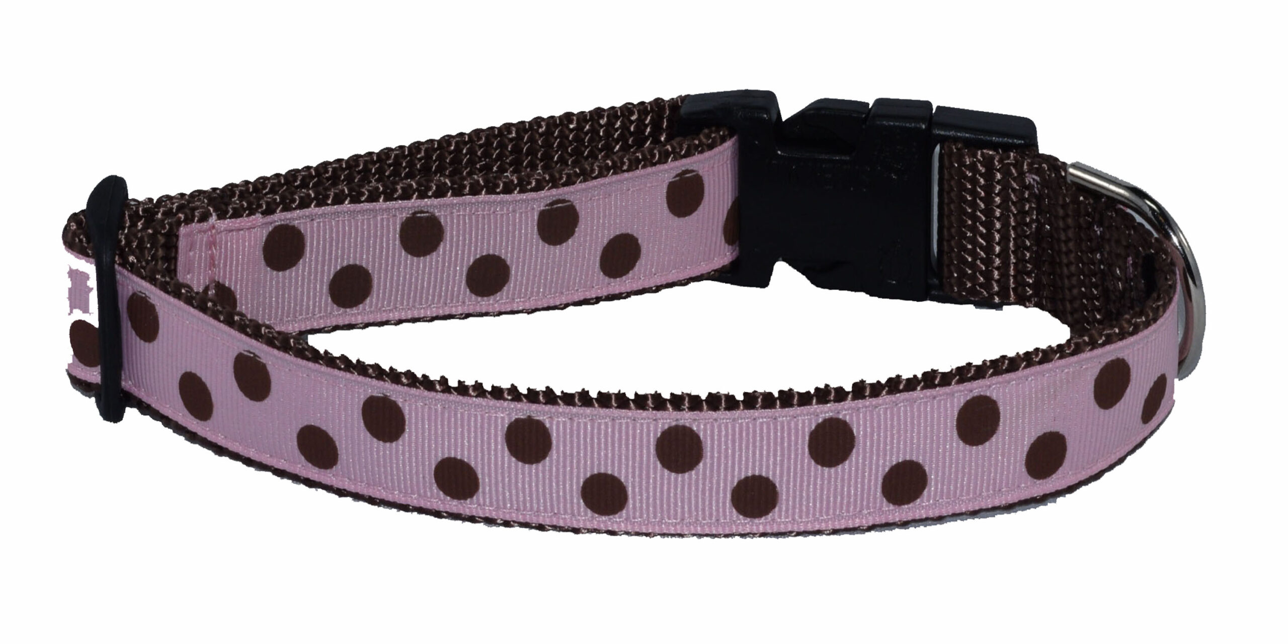 Dots Brown Pink Wholesale Dog Collar
