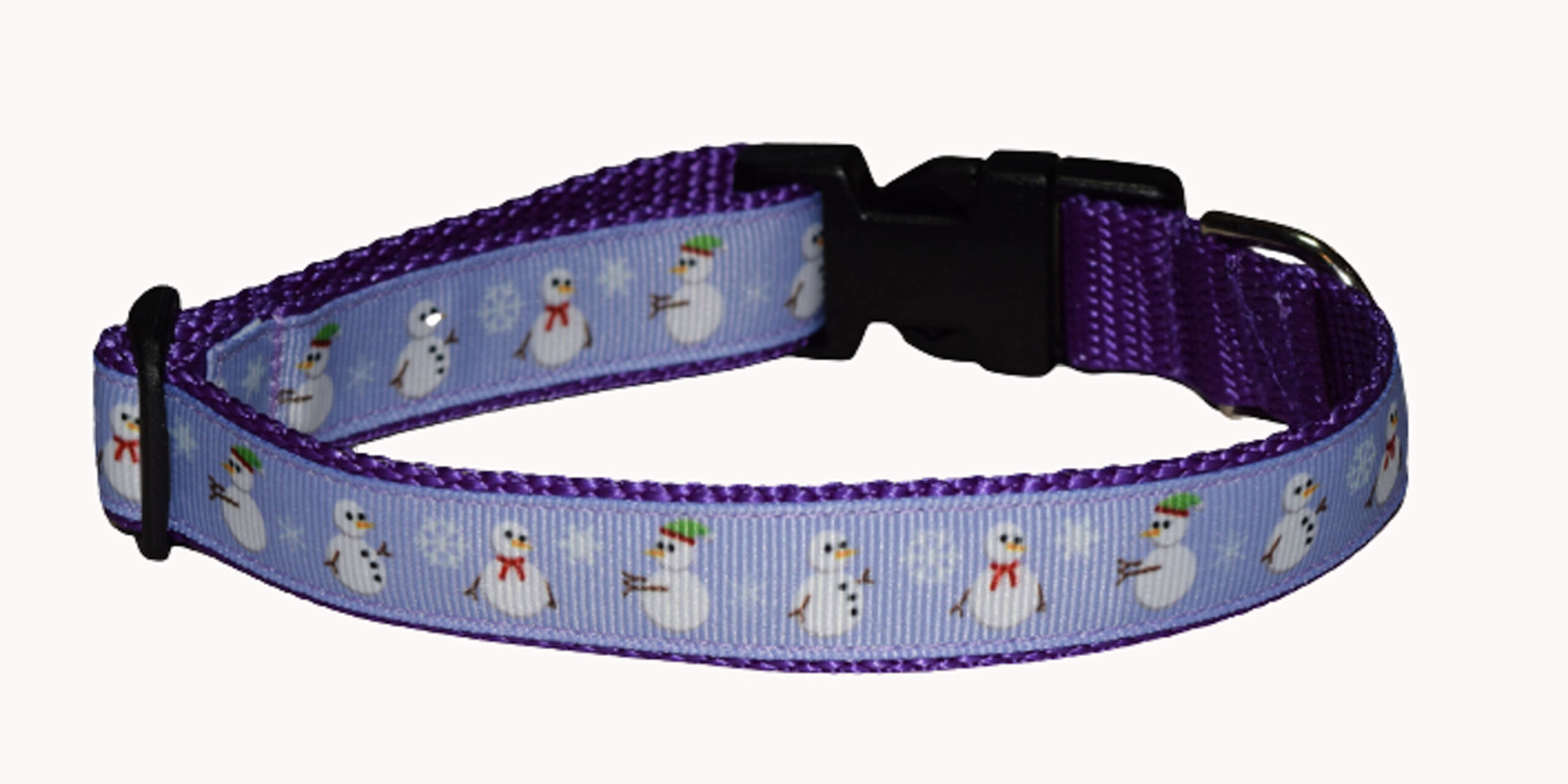 Snowmen Purple Dog and Cat Wholesale Collars