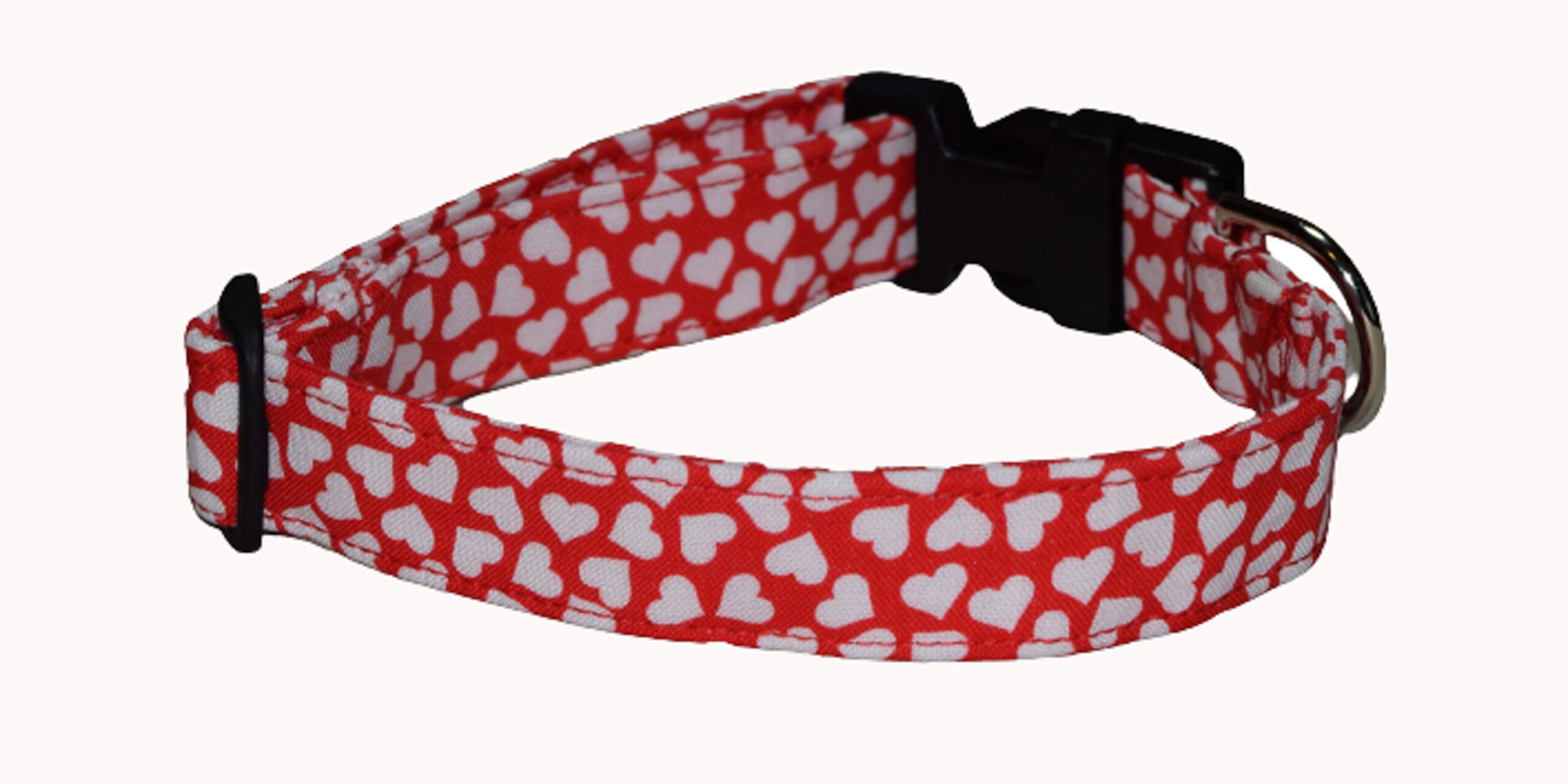 Hearts White Wholesale Dog and Cat Collars