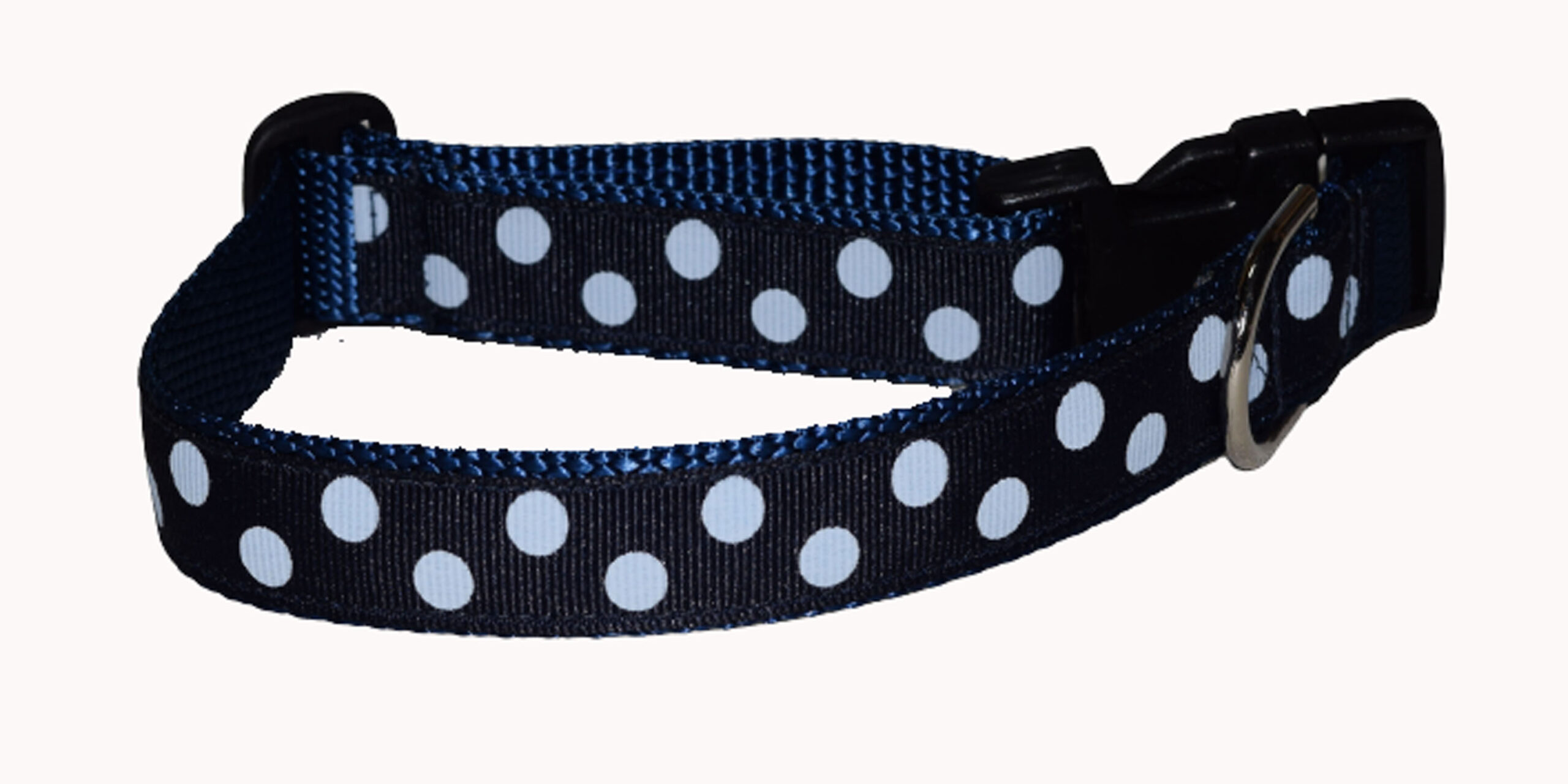 Dots Light Blue Navy Wholesale Dog and Cat Collars