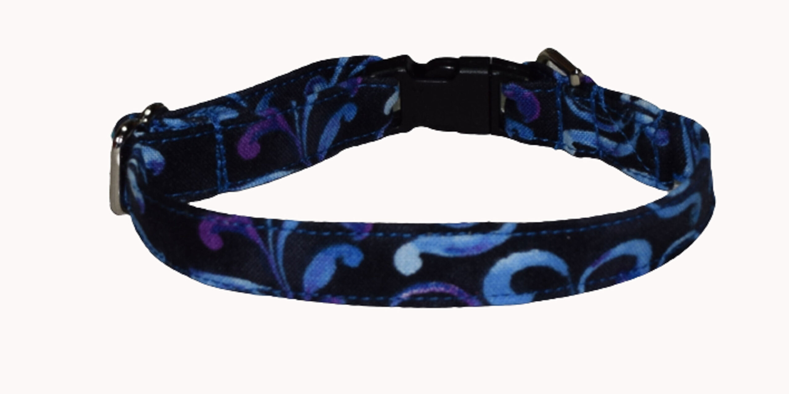 Scroll Blue Black Wholesale Dog and Cat Collars