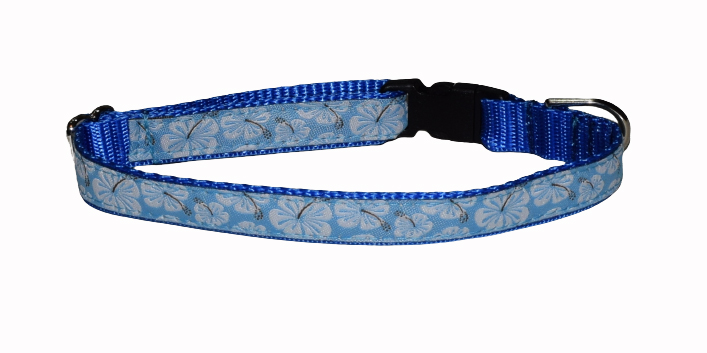 Hibiscus Blue Wholesale Dog and Cat Collars