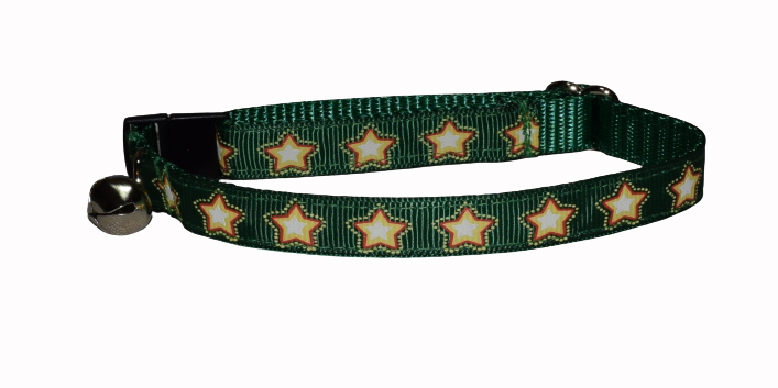 Stars Gold Green Wholesale Dog and Cat Collars