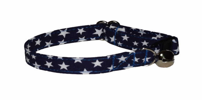 Stars White Blue Wholesale Dog and Cat Collars