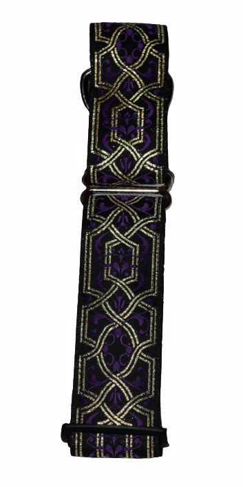 Wide Martingale Celtic Purple Gold Wholesale Dog and Cat Collars