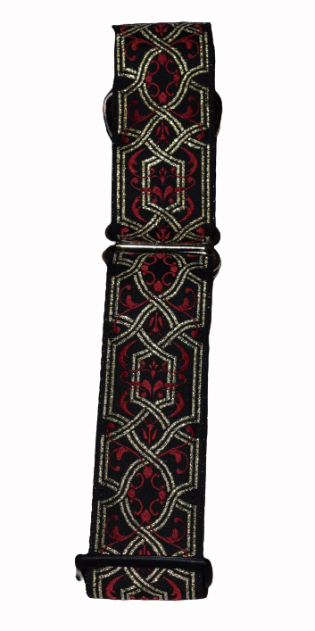 Wide Martingale Celtic Red Gold Wholesale Dog and Cat Collars