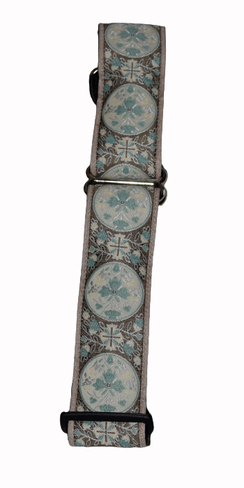Wide Martingale Medallion Turquoise Tan Wholesale Dog and Cat Collars