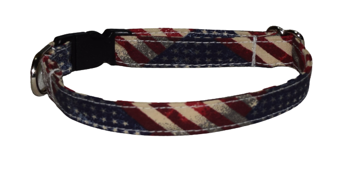 American Flag Faded Wholesale Dog and Cat Collars