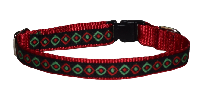 Diamonds Red Green Wholesale Dog and Cat Collars