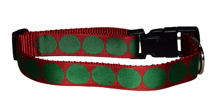 Dots Green Red Wholesale Dog and Cat Collars