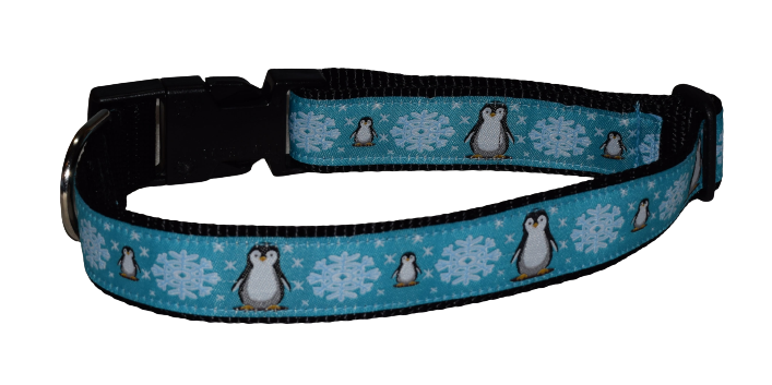 Penguins Blue Wholesale Dog and Cat Collars