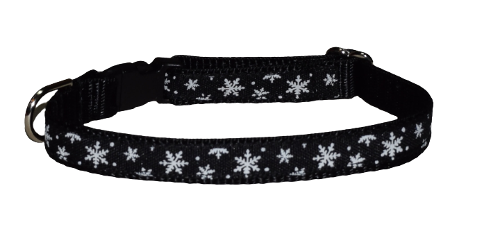 Snowflake Black Wholesale Dog and Cat Collars