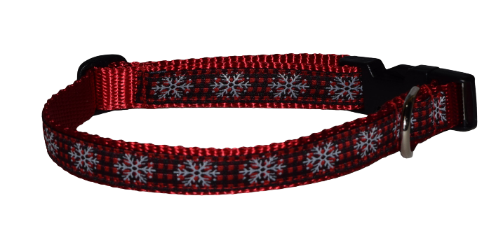 Snowflake Check Wholesale Dog and Cat Collars