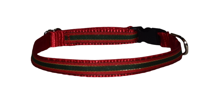 Stripe Green Red Wholesale Dog and Cat Collars