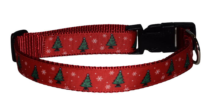 Christmas Trees Red Wholesale Dog and Cat Collars
