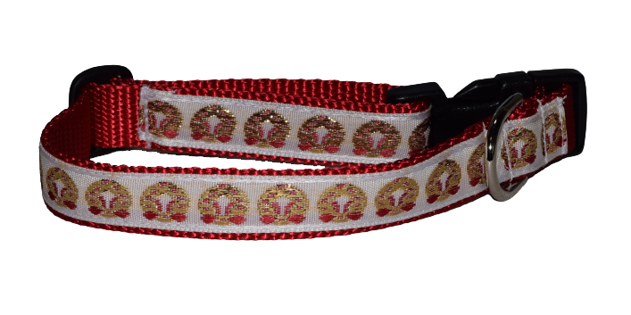 Wreaths Gold Red Wholesale Dog and Cat Collars