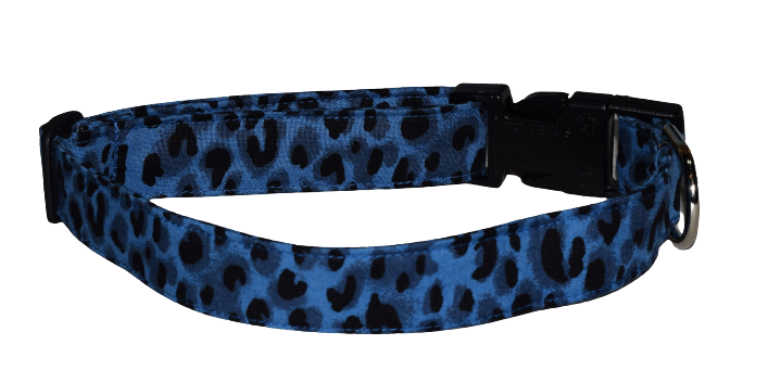 Leopard Blue Wholesale Dog and Cat Collars