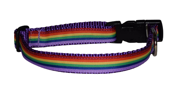Rainbow Stripe Purple Wholesale Dog and Cat Collars