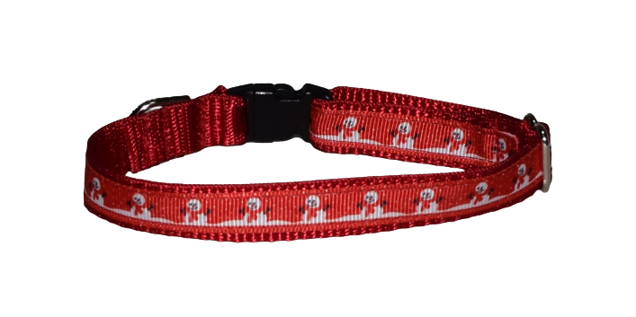 Snowmen Red Wholesale Dog and Cat Collars