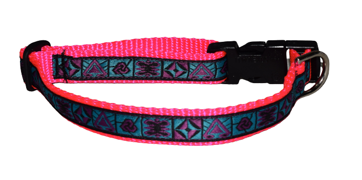 Geo Shapes Pink Wholesale Dog and Cat Collars