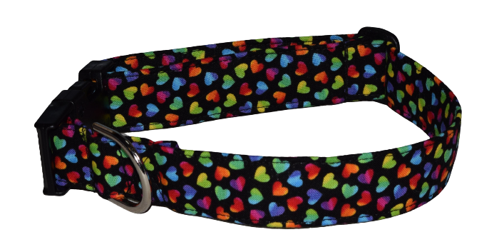Hearts Multi Color Wholesale Dog and Cat Collars