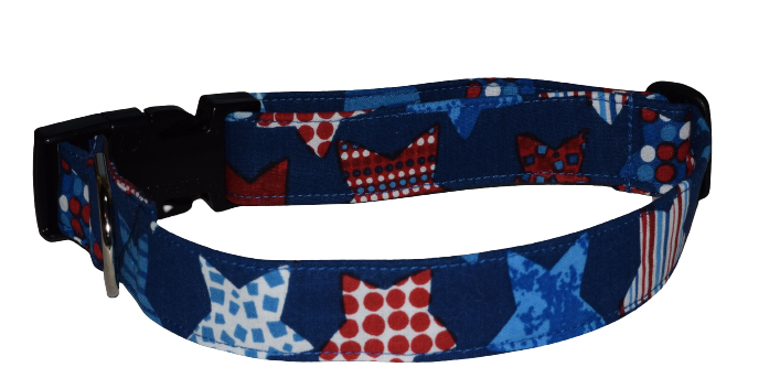 Stars Blue Red Wholesale Dog and Cat Collars