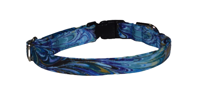 Swirl Blue Wholesale Dog and Cat Collars