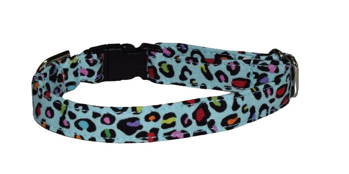 Leopard Print Multi Color Wholesale Dog and Cat Collars