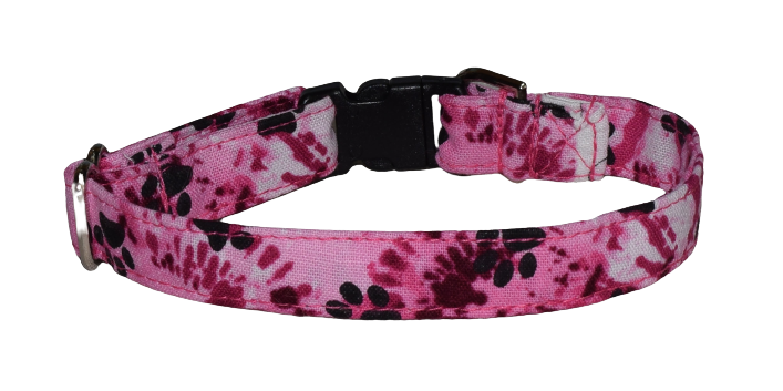 Paw Tie Dye Pink Wholesale Dog and Cat Collars