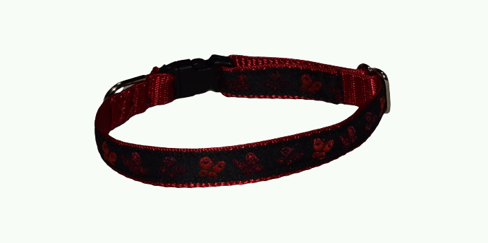 Butterflies Red Black Wholesale Dog and Cat Collars