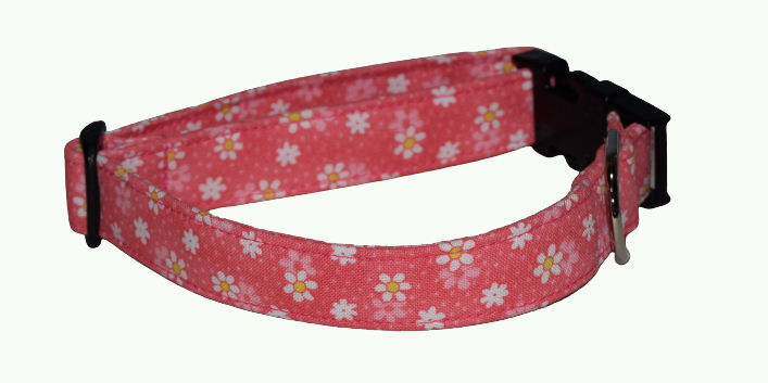 Flowers Small White Pink Wholesale Dog and Cat Collars