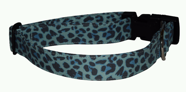 Leopard Blue Gray Wholesale Dog and Cat Collars