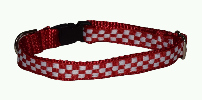Checks Red Wholesale Dog and Cat Collars