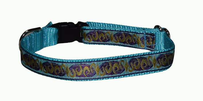 Design Purple Blue Gold Wholesale Dog and Cat Collars