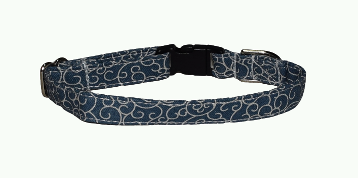 Scroll Blue Wholesale Dog and Cat Collars