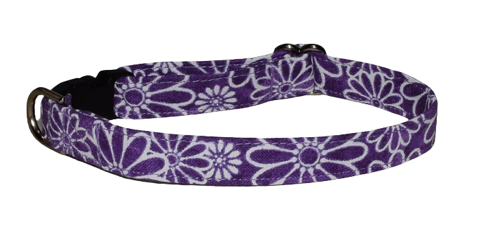 Flowers Daisy White Purple Wholesale Dog and Cat Collars