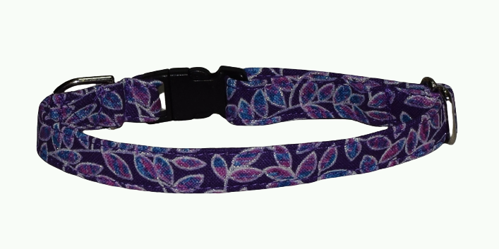 Leaves Purple Wholesale Dog and Cat Collars