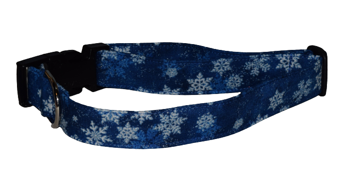 Snowflake Blue Silver Wholesale Dog and Cat Collars