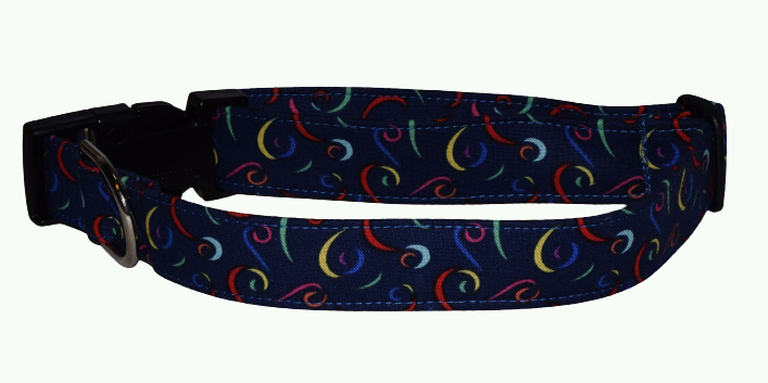 Squiggles Blue Wholesale Dog and Cat Collars