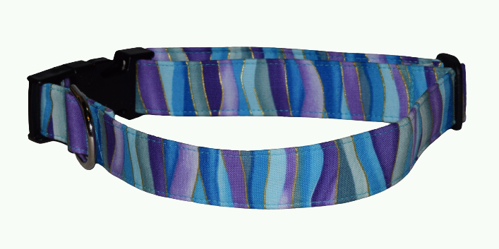 Stripes Blue Purple Wholesale Dog and Cat Collars