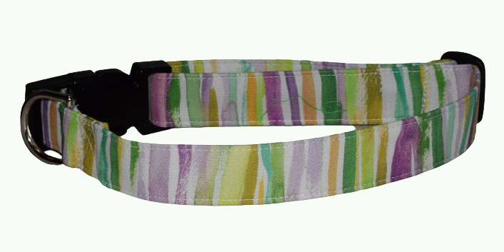 Stripes Green Purple Wholesale Dog and Cat Collars